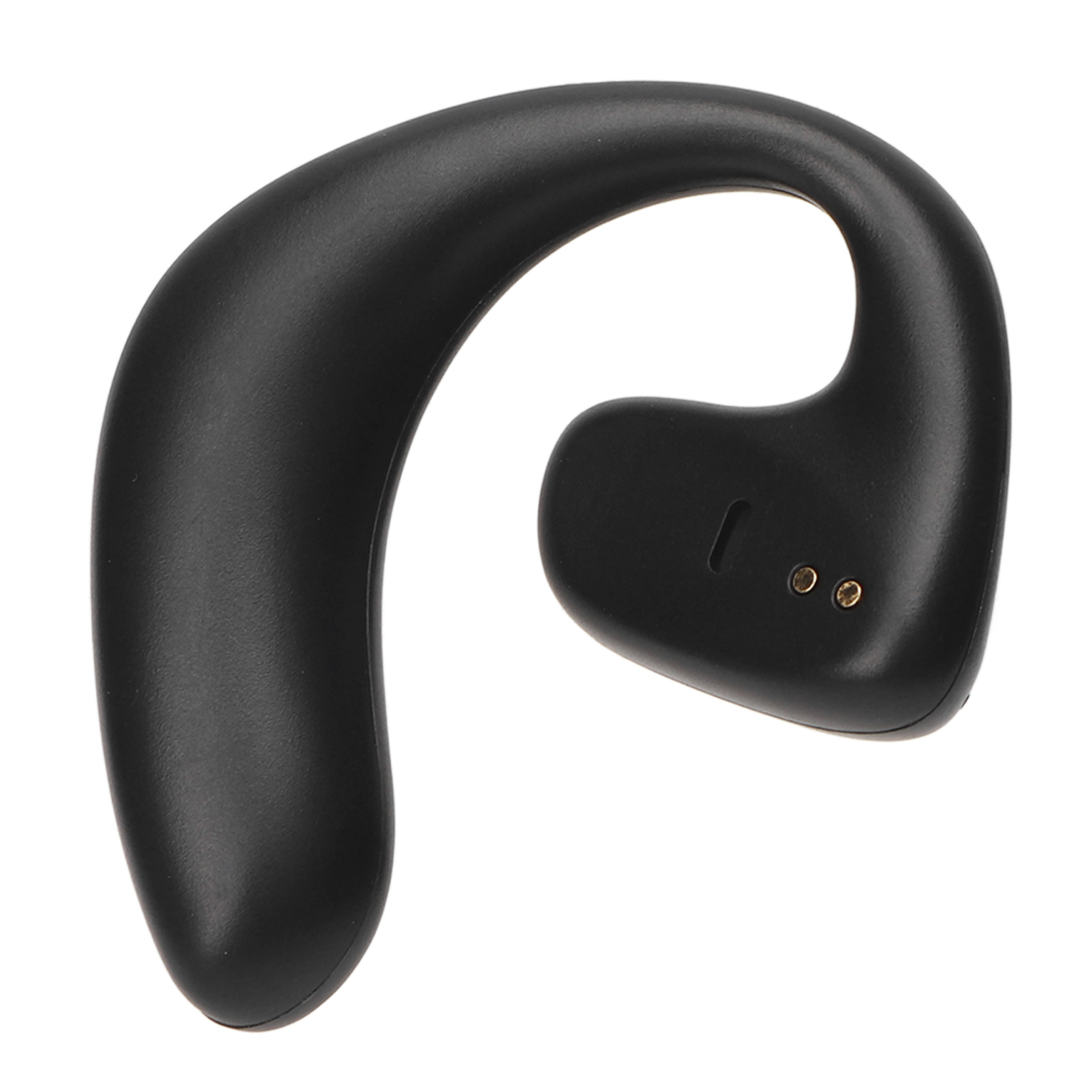 Schwarzes, Over-Ear-Bluetooth-Headset, einseitig, auf weißem Hintergrund.