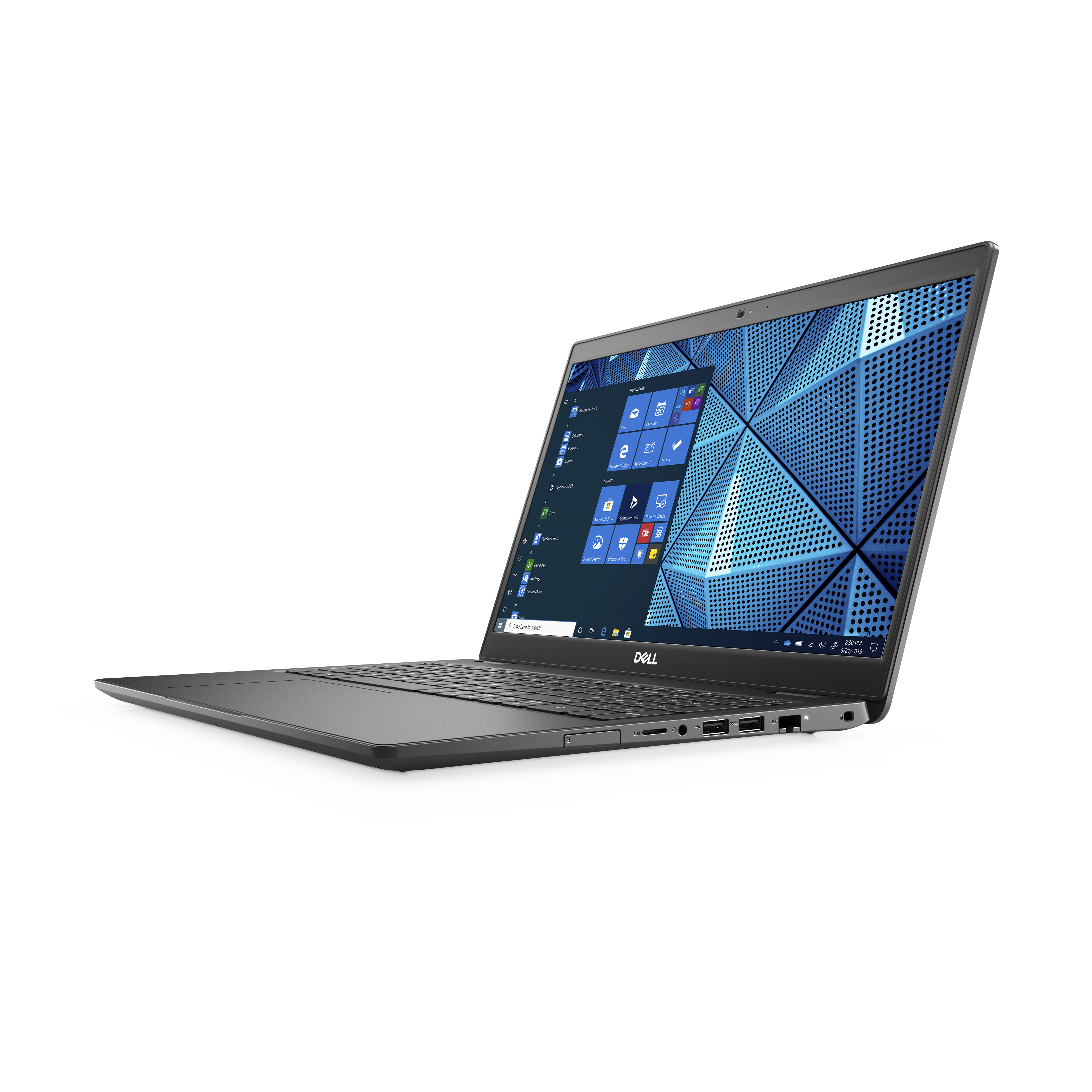 Ein grauer Laptop auf weißem Hintergrund, der einen blauen und grauen Windows-Bildschirm zeigt.