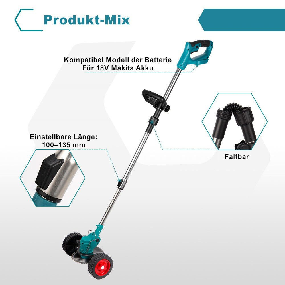 Grüner und roter Trimmer mit Diagramm und Text zu seinen Eigenschaften und Funktionen.