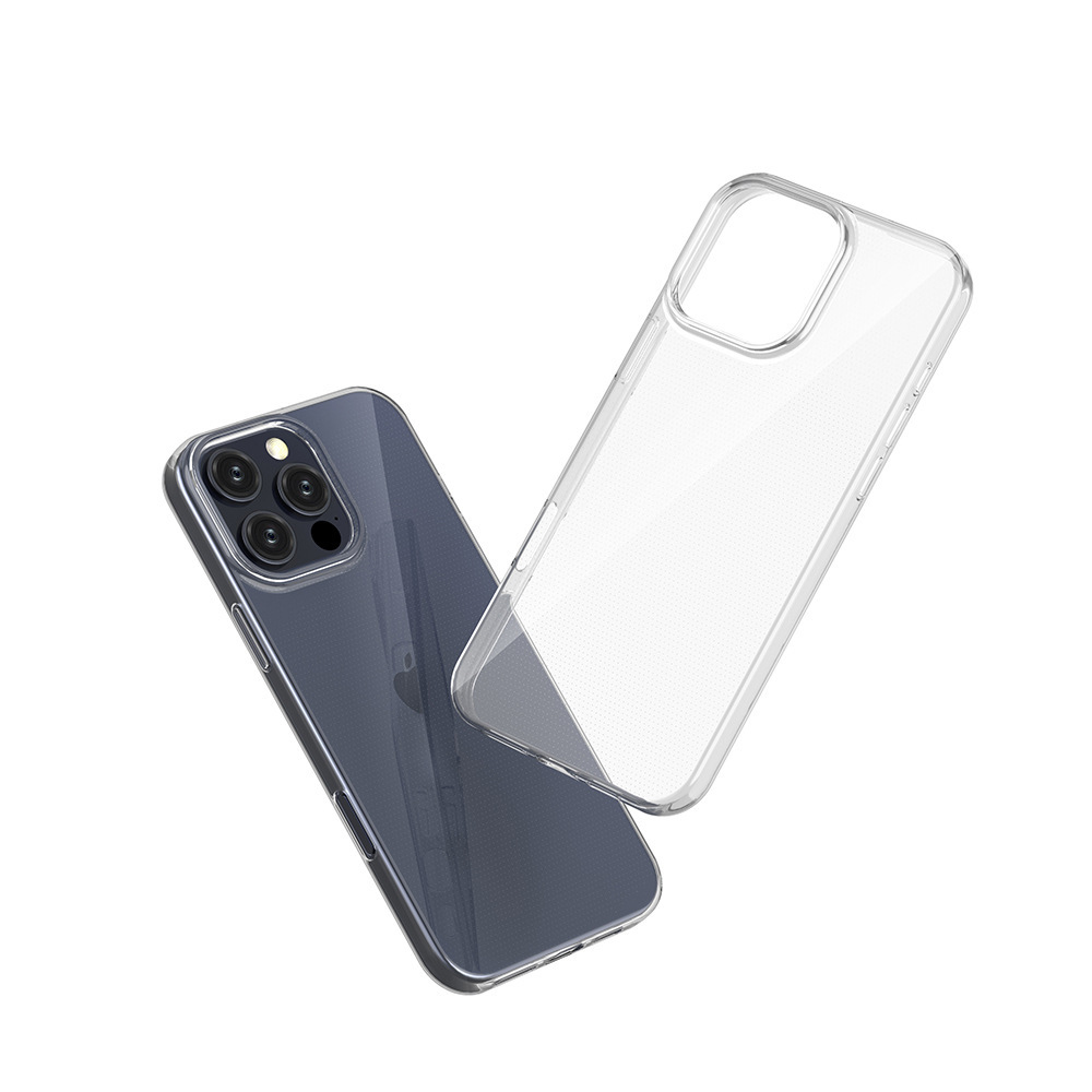 Zwei Telefone mit Hüllen. Eines liegt auf der Rückseite, das andere ist offen. Weißer Hintergrund.