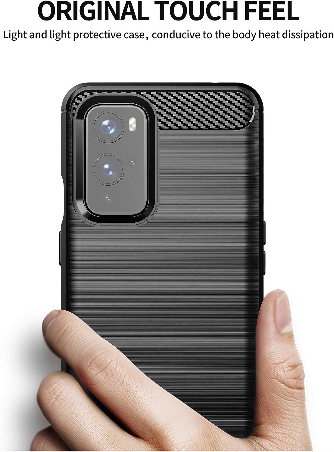 Coque Souple TPU Silicone Pour OnePlus 9 (version EU/NA) - Ardoise Foncée, Protection Complète, Antidérapante - 3