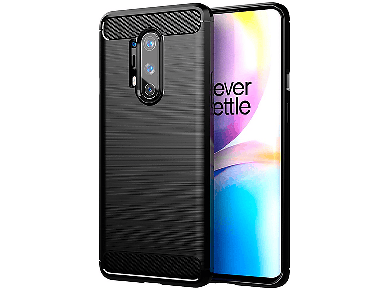 Suncase Custodia In Vera Pelle Per OnePlus 8 Pro, Con Linguetta Di Estrazione, Colore Cognac, Inclusa Cover In Silicone