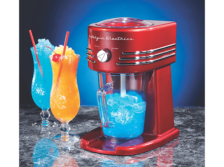 Salco Slush Ice Maker – Slush-Eis-Maschine Retro, 15 W, 2 Modi (grob/fein), Edelstahlklingen, 1-Liter-Krug Edelstahlklingen Eiszerkleinerer