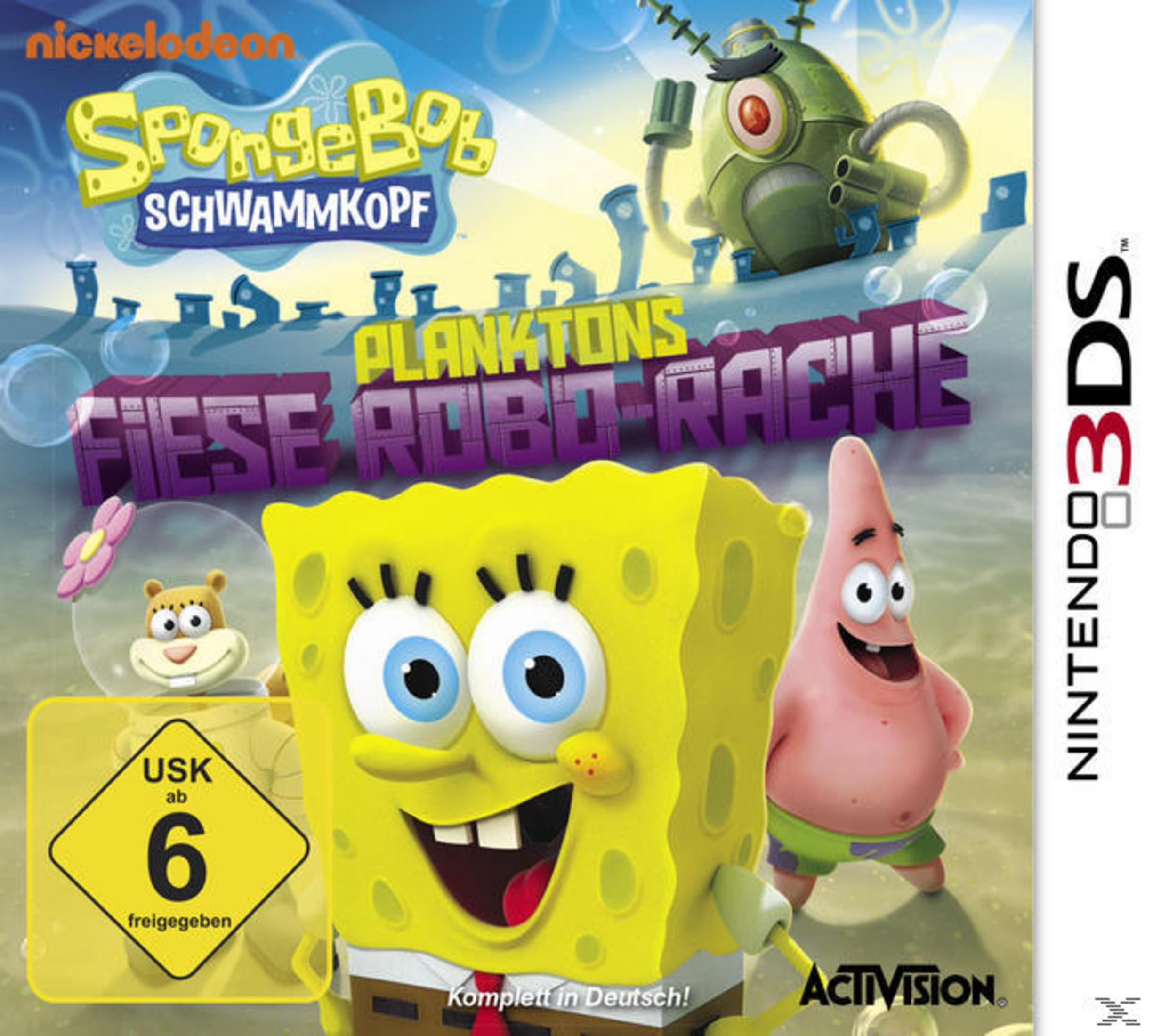 Spongebob Squarepants: Plankton's Robotic Revenge-Spielcover. Spongebob und Patrick sind zu sehen.