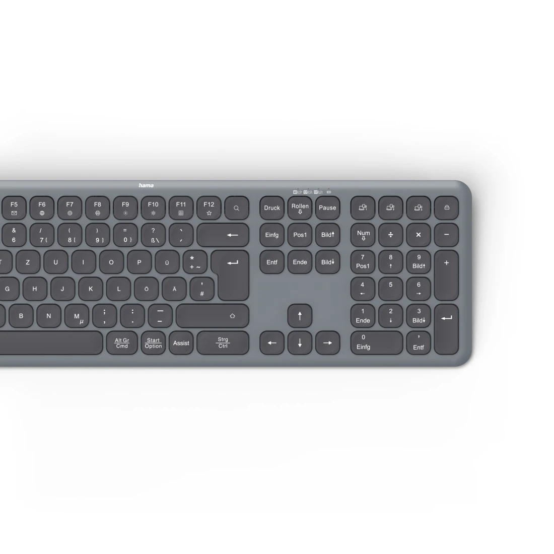 Teclado gris de computadora. Marca Hama.