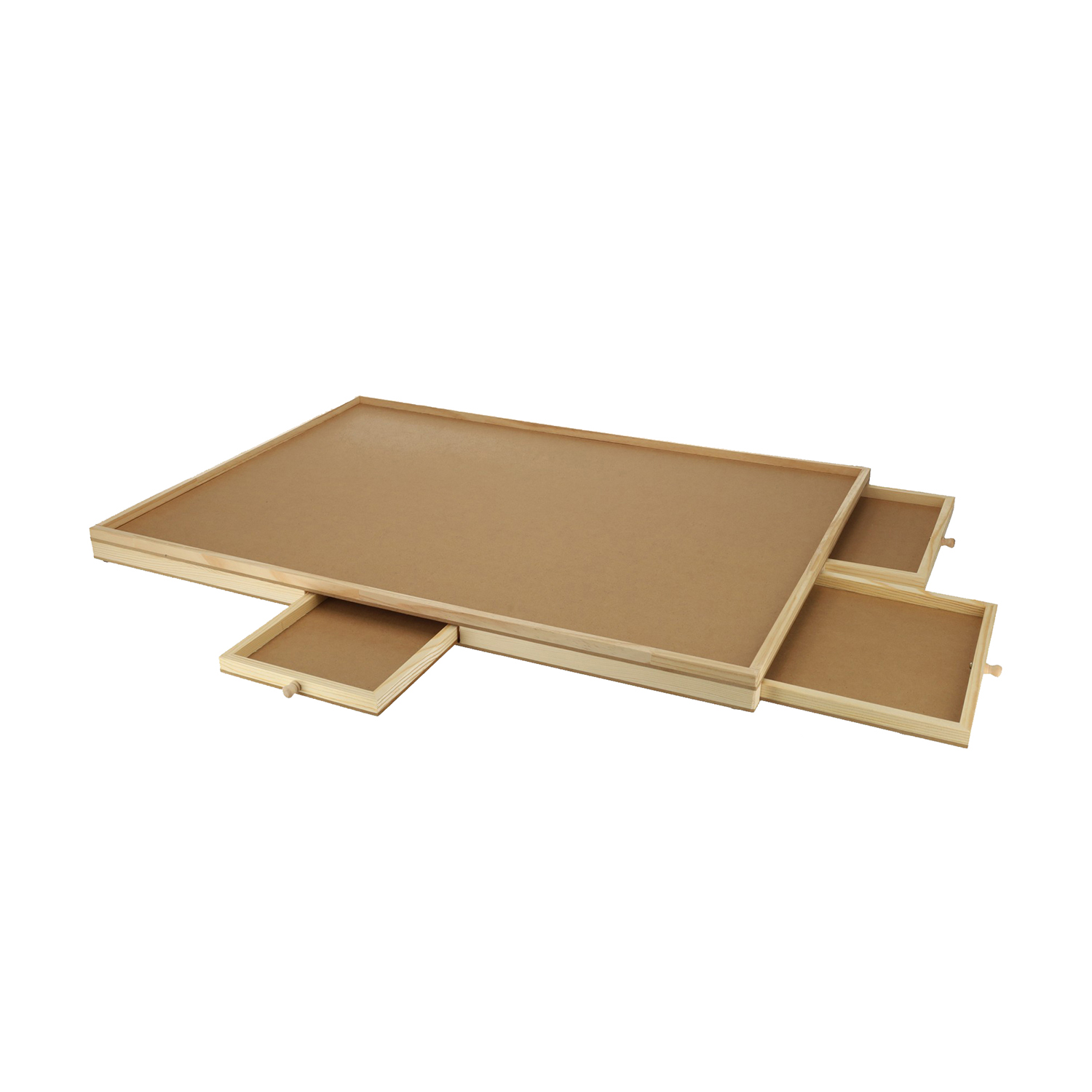 Wooden puzzle pieces, two rectangular pieces, in front of a white background.