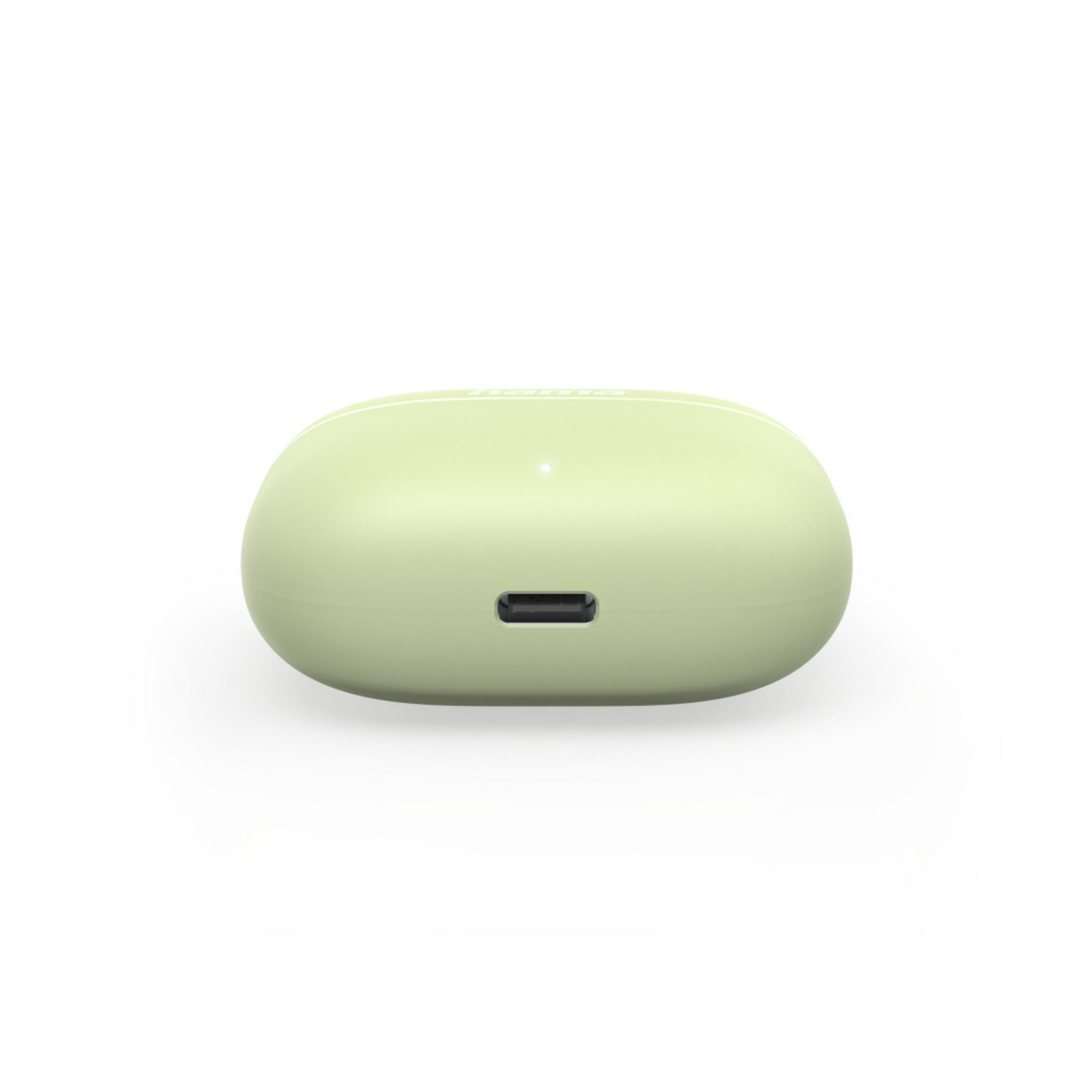 Jasnozielone etui ładujące z portem USB-C na dole, na białym tle.