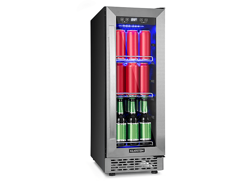 KLARSTEIN Beerlager 56 Mini-Kühlschrank (G, 82 cm hoch, Silber)