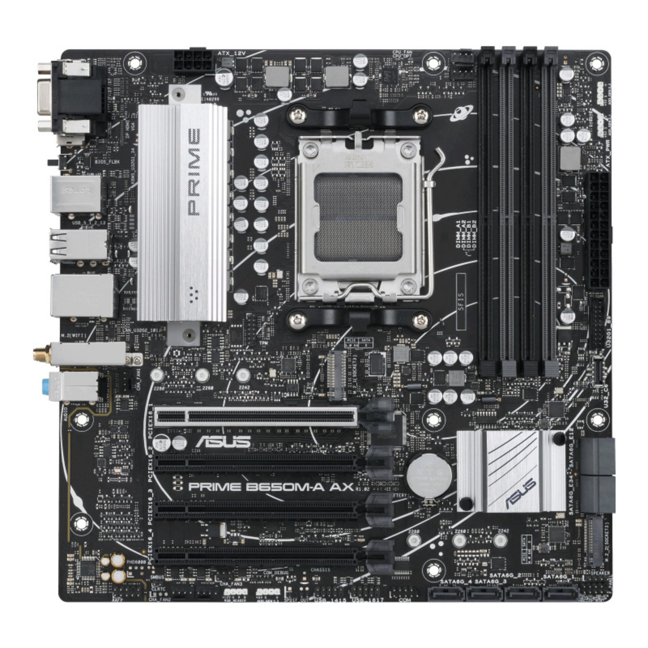 ASUS Prime B650M-A 5600MHz(OC) DDR5 M.2 HDMI DP AMD B650 DDR5 mATX Anakart