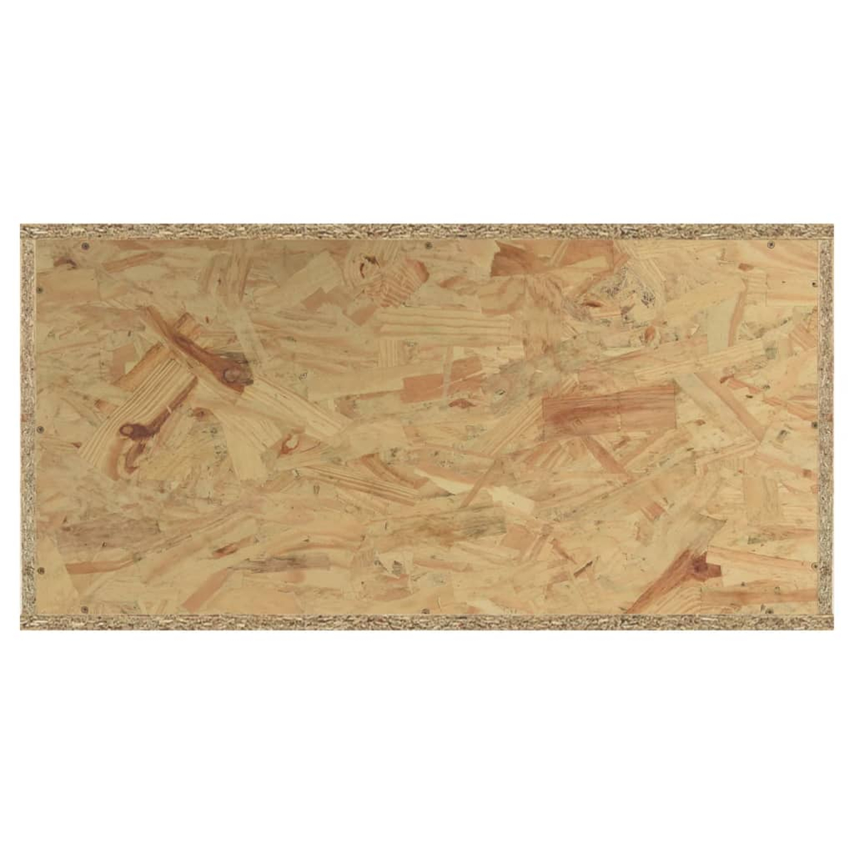 OSB-Holzplatte. Hellbraun mit Holzspan-Textur.