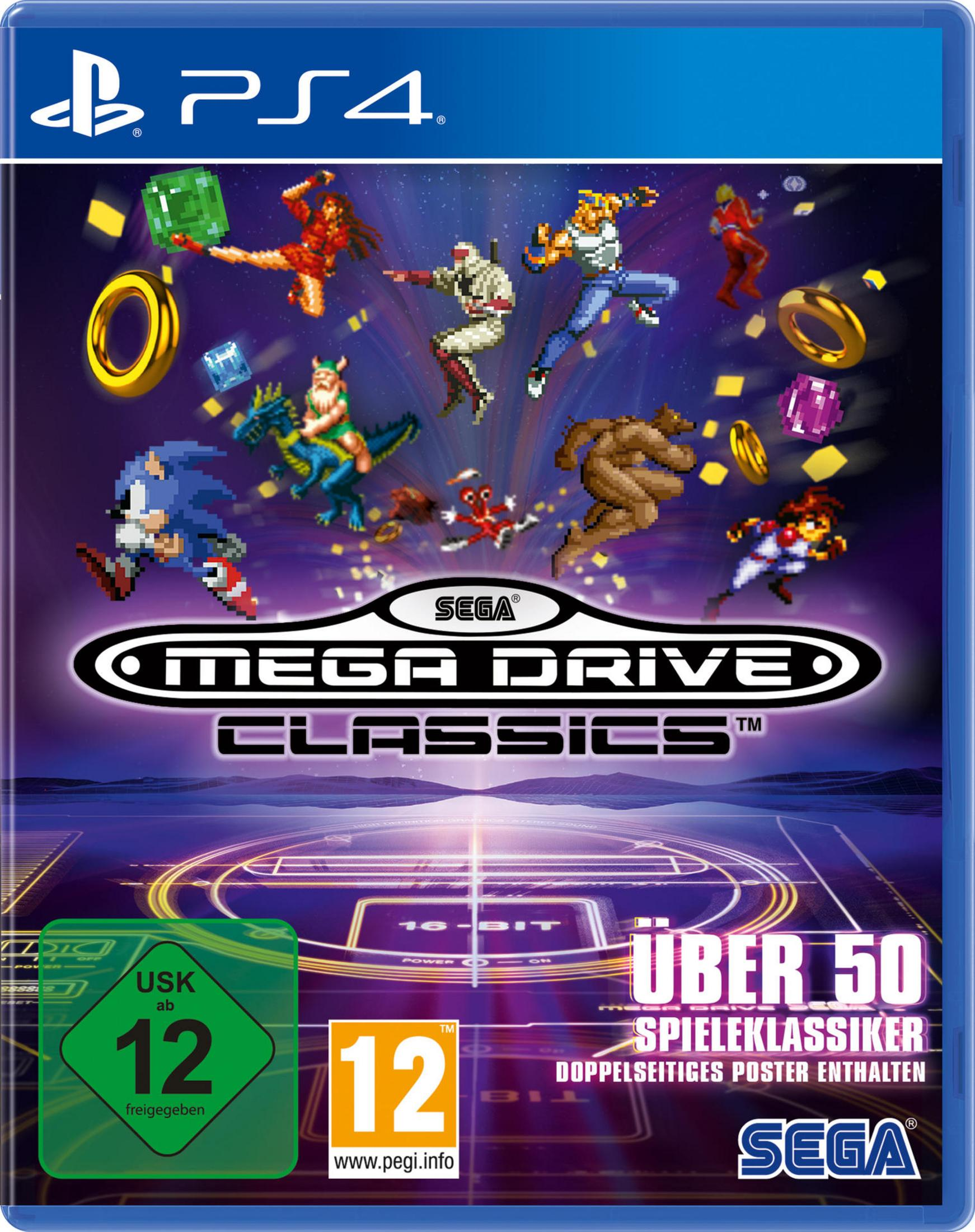 Okładka gry PS4: Mega Drive Classics, z postaciami z gry.