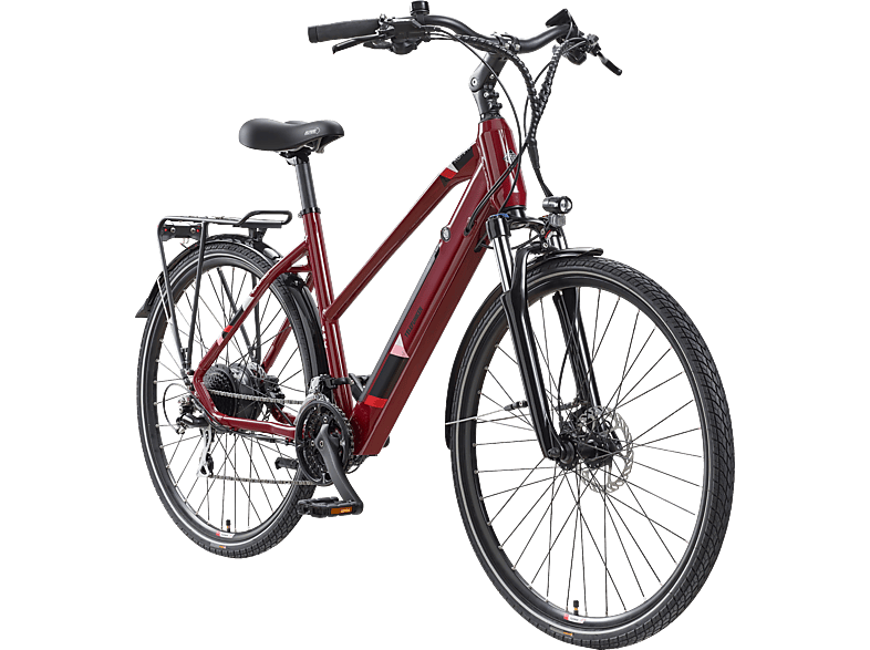 TELEFUNKEN Expedition XC940 Weinrot Trekkingrad (Laufradgröße: 28 Zoll, Unisex-Rad, 11,6 Wh, Rot)