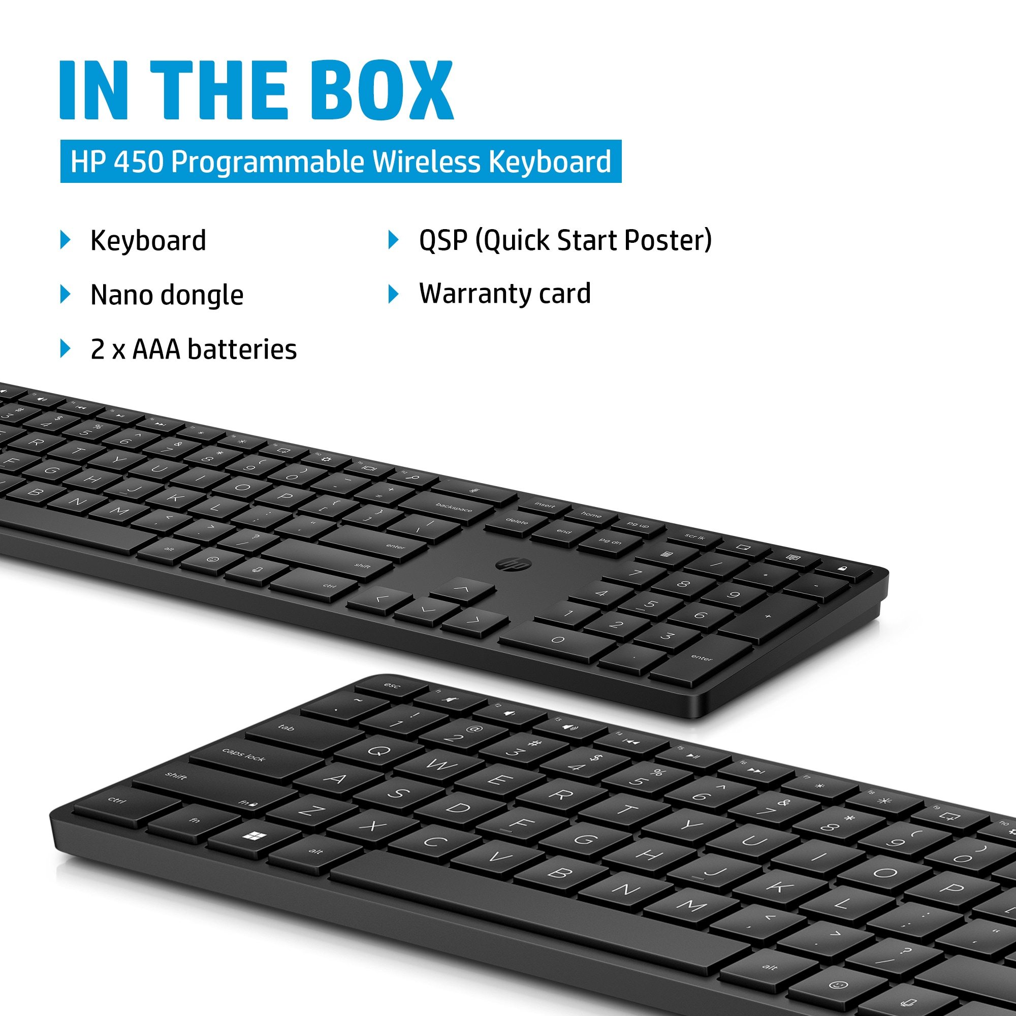 Se muestran dos teclados negros. La parte superior tiene texto, la vista inferior muestra un teclado con teclas y se muestra la vista inferior.