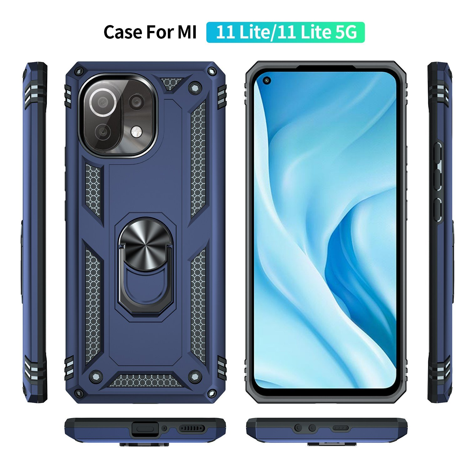 Funda para Mi 11 Lite, varias vistas.