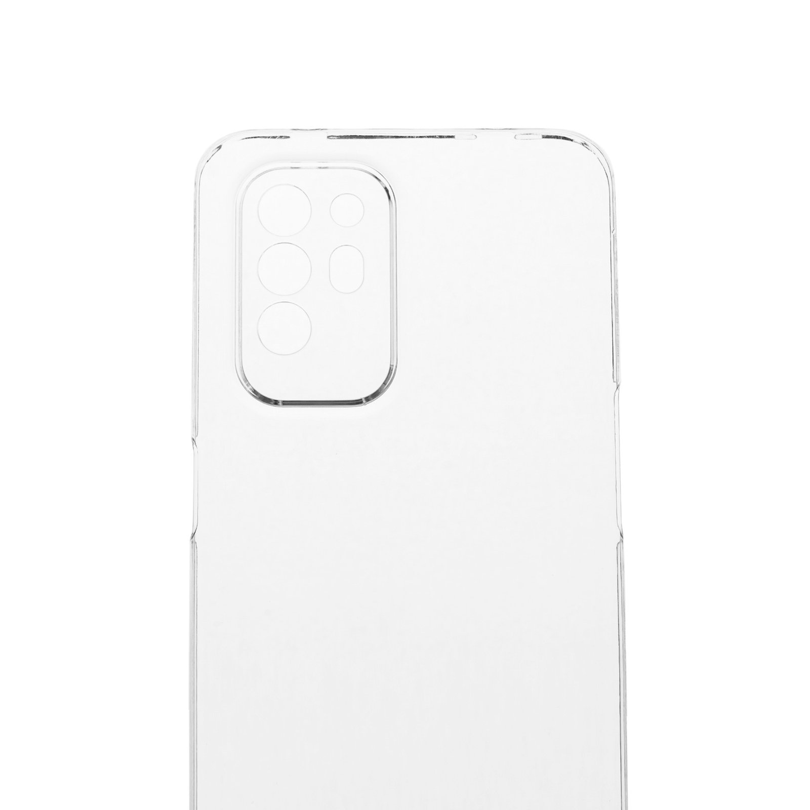 Funda de teléfono transparente. Fondo blanco.