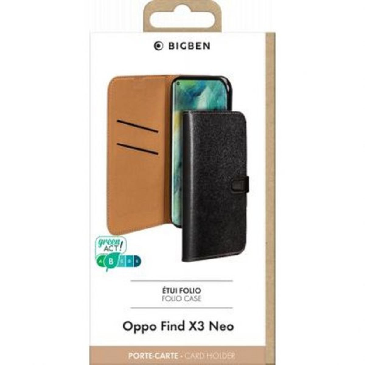 Scatola della custodia del telefono con telefono all'interno, colori nero e marrone.