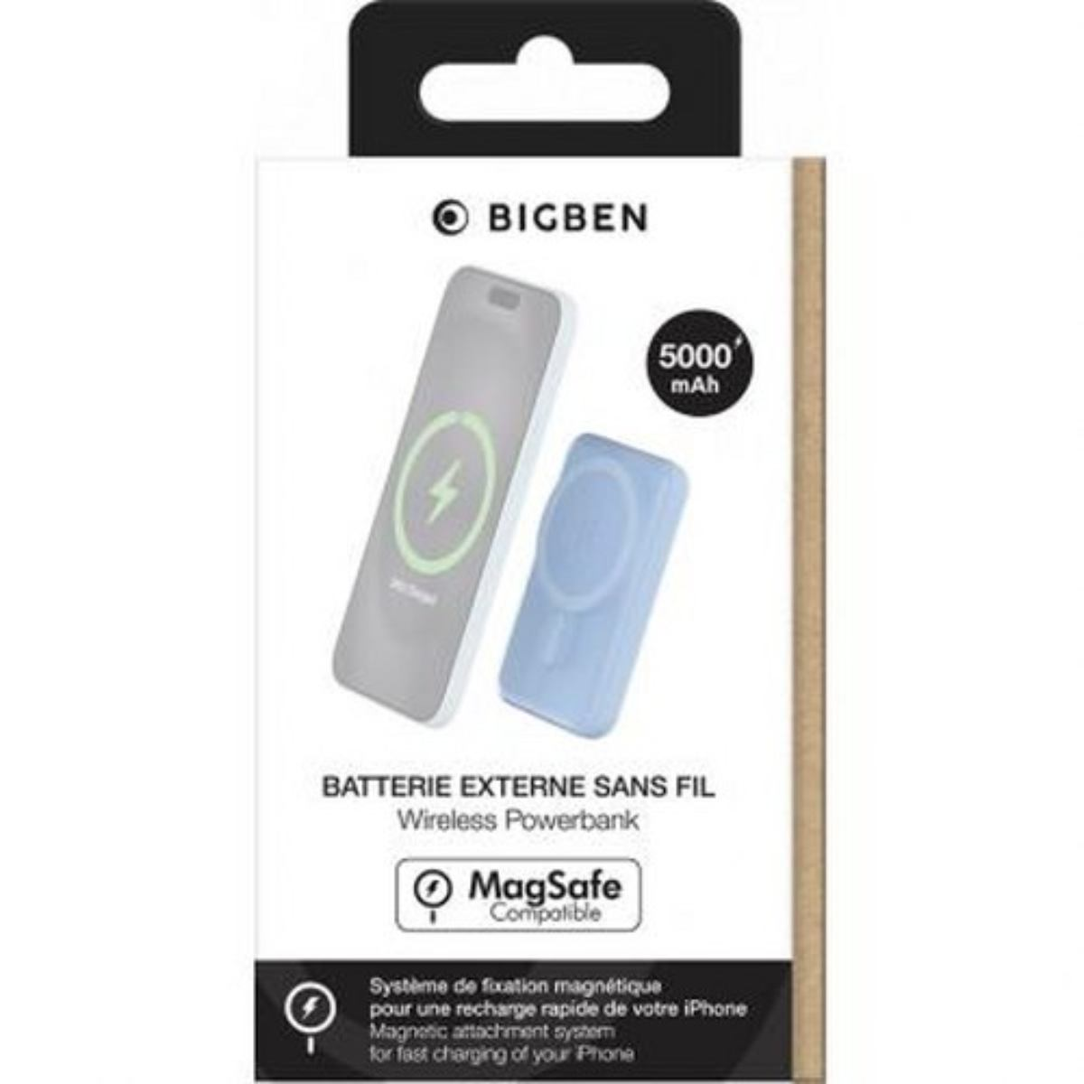 Scatola per caricatore wireless con disegno di telefono e caricatore.