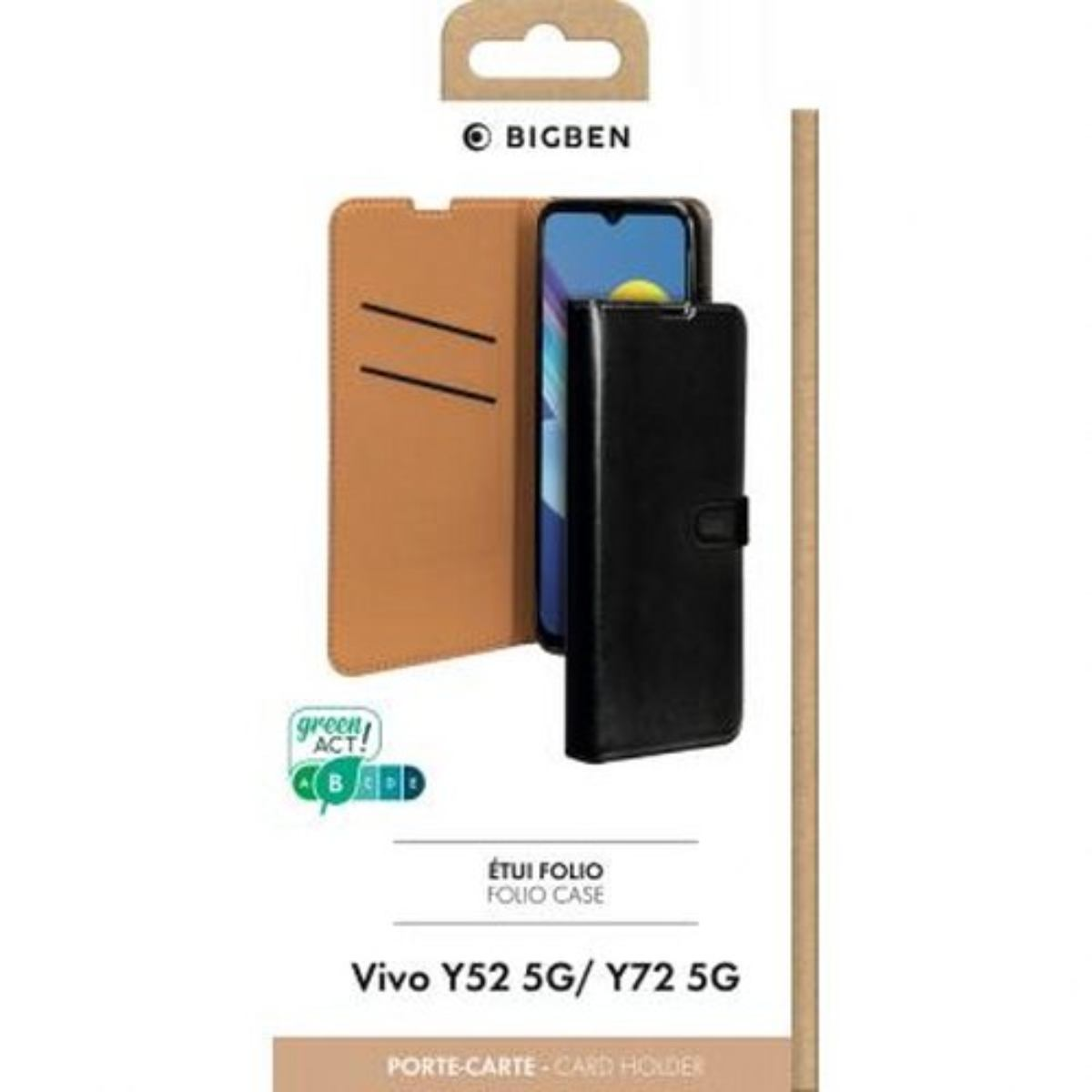 Custodia per telefono in una confezione. Aperta, con marrone e nero.