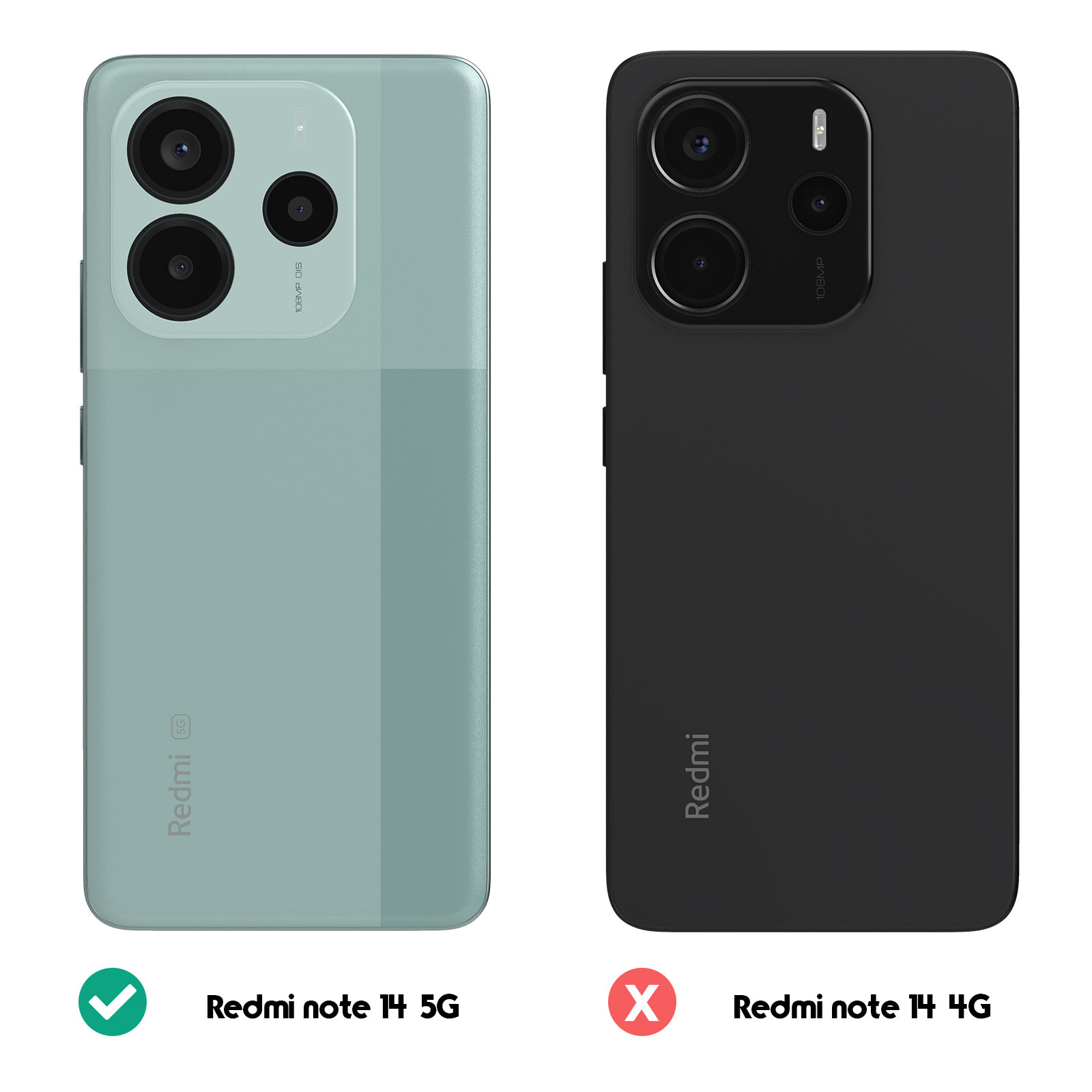 Due telefoni, uno verde e uno nero. Il verde è un modello 5G.
