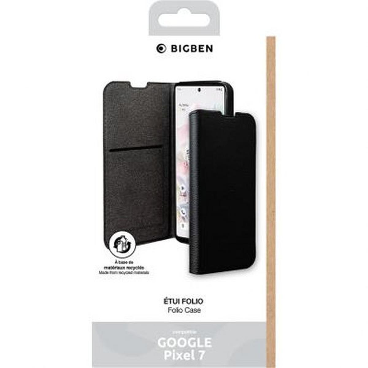 Custodia a libro nera per Google Pixel 7, in una scatola.
