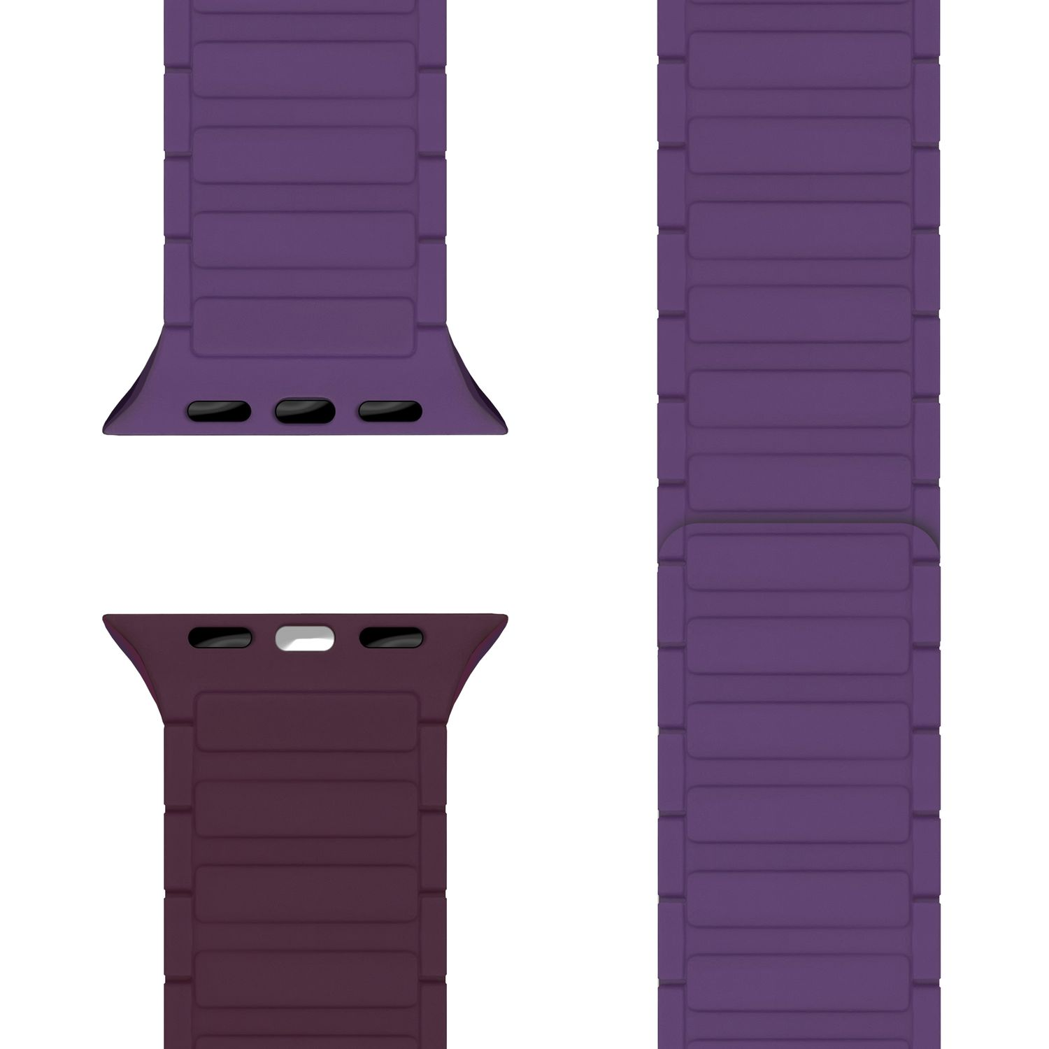 Lila Uhrenarmbänder. Zwei verschiedene Stile. Magnetisches Loop-Design.