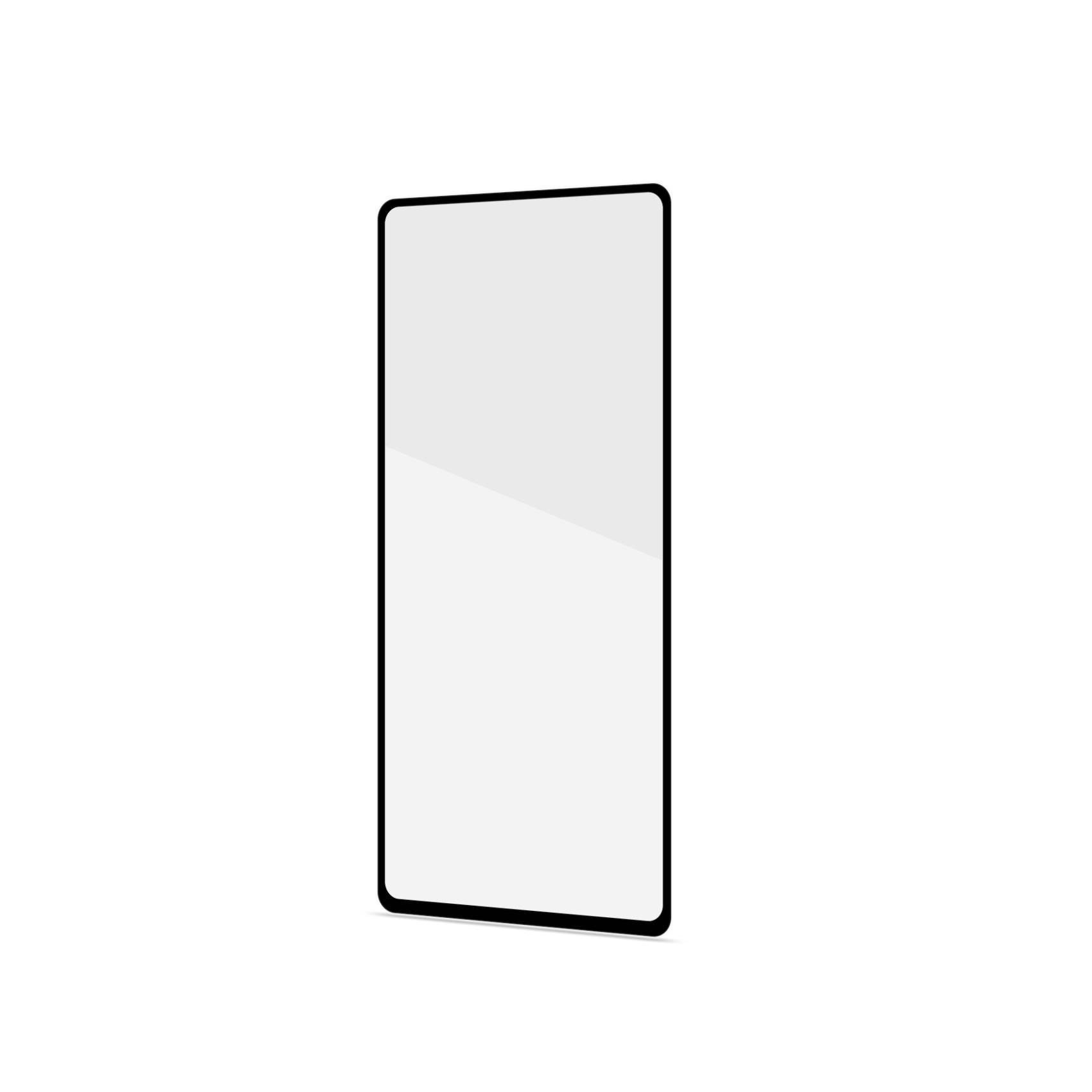 Ochraniacz ekranu smartfona jest pokazany na białym tle.