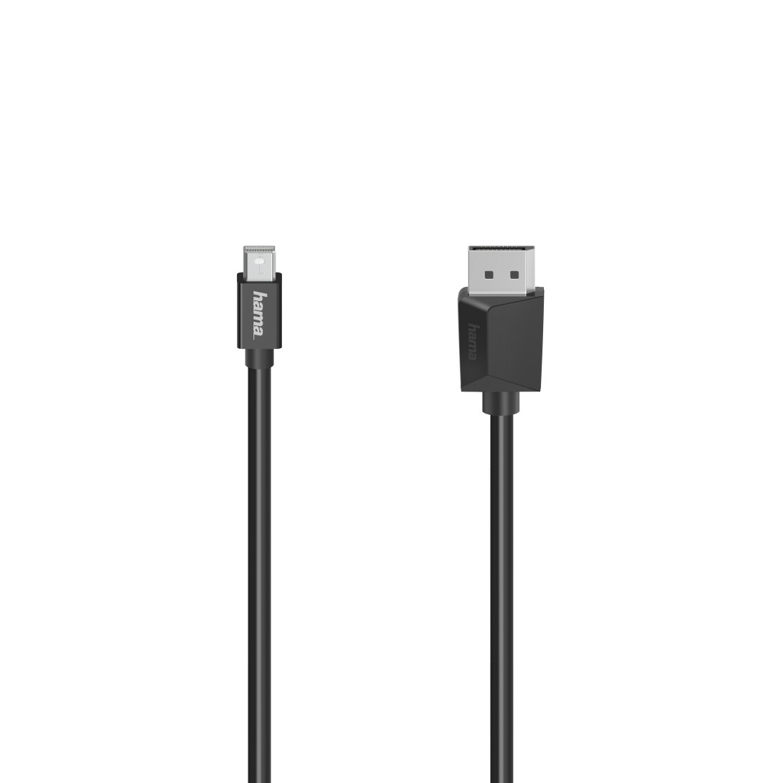 Czarno-srebrny kabel. Kabel ma dwa końce, jeden do HDMI i jeden do mini HDMI.