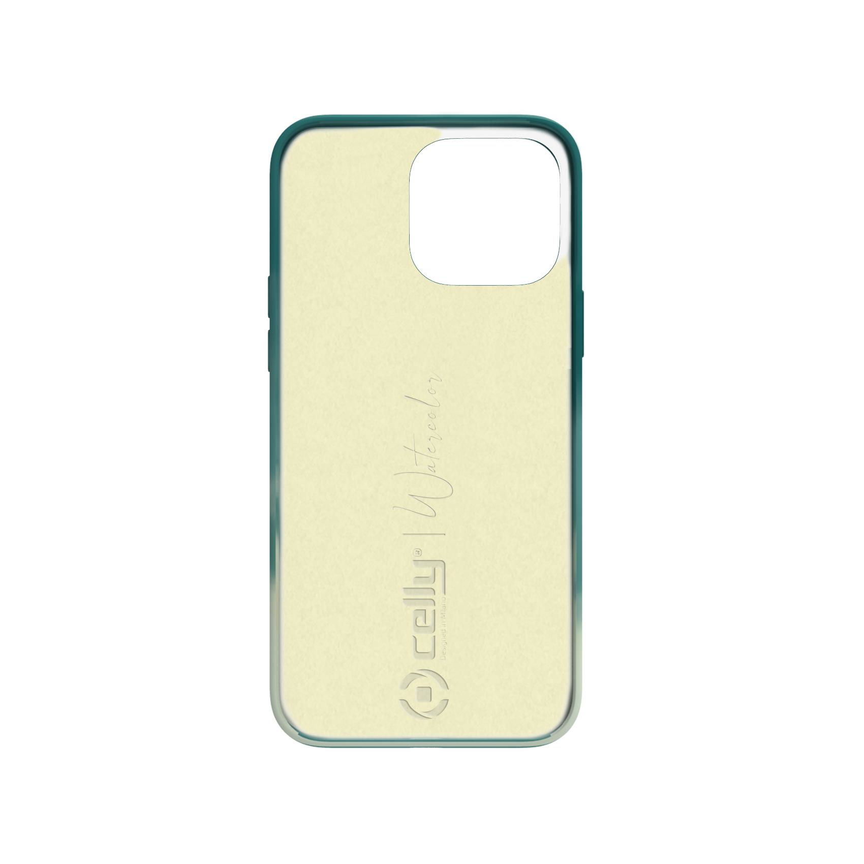 Custodia per telefono, color crema, con marchio Celly Watercolor.