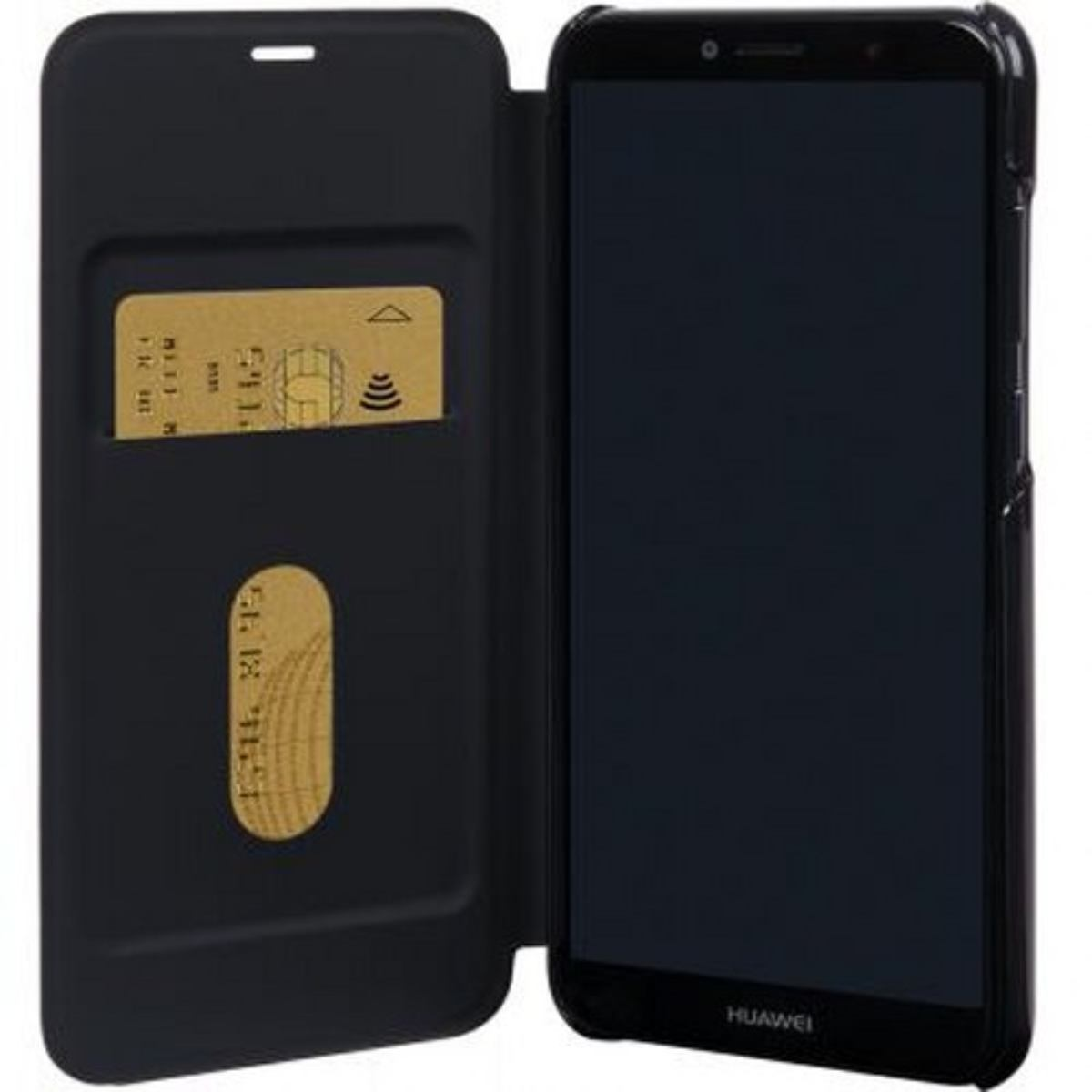 Custodia per telefono nera con telefono dentro. Lo slot per schede è visibile.