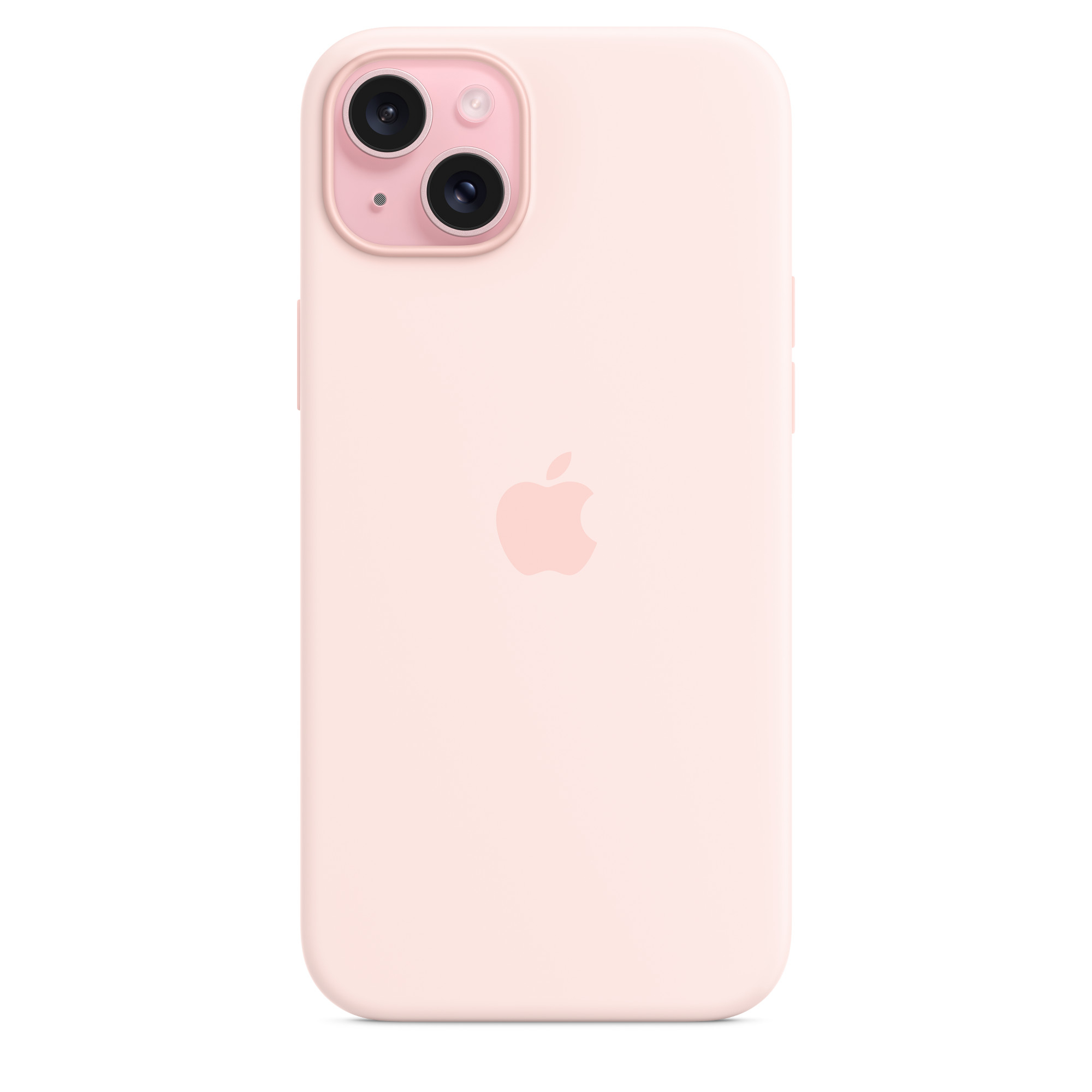 Rosa Handyhülle mit Kamera und Apple-Logo.
