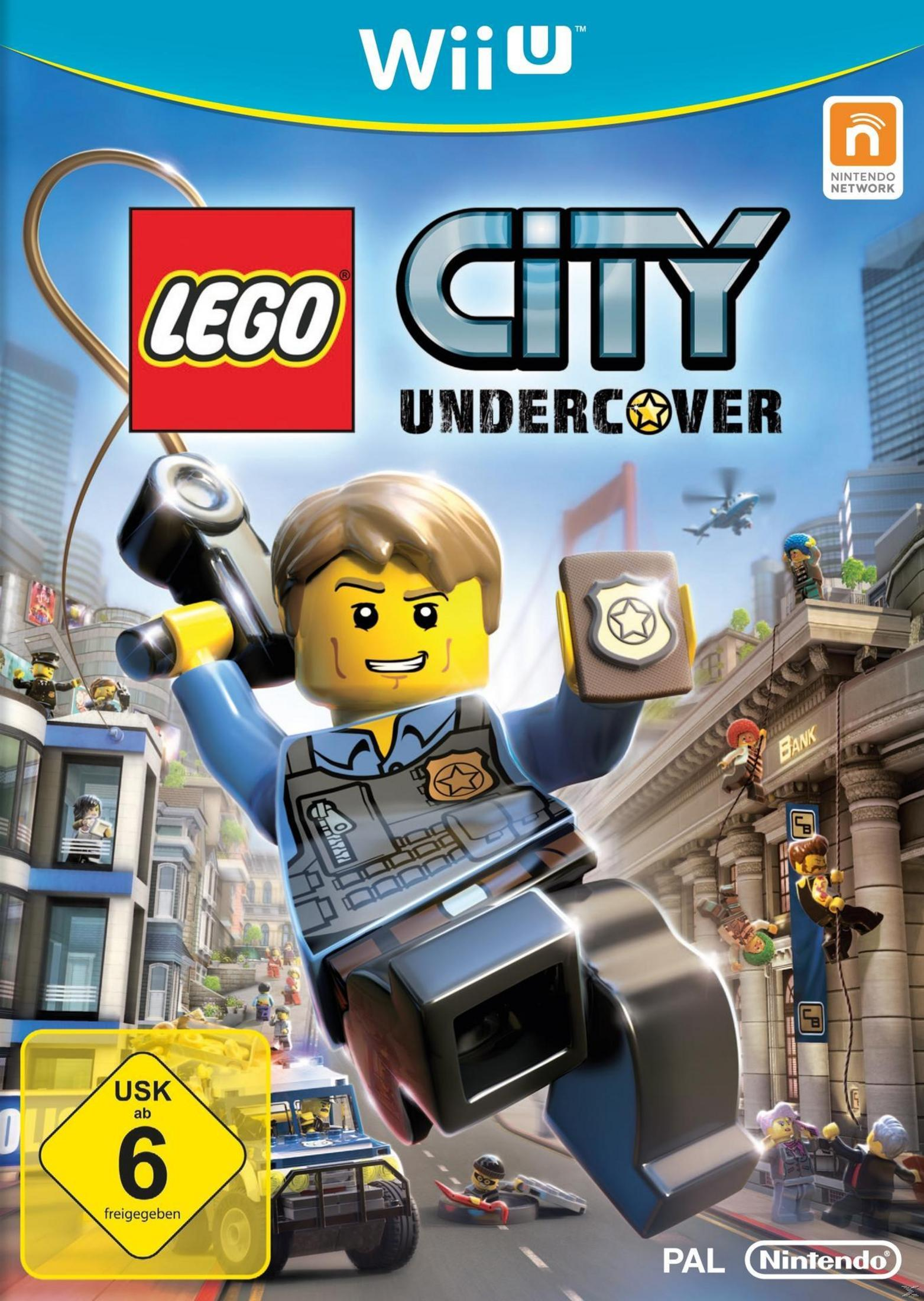 Wii U LEGO City Undercover Spielbox. Polizist Lego Figur auf dem Cover.