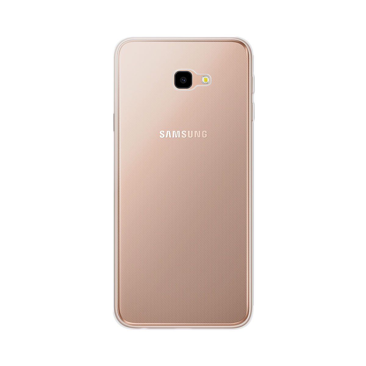 Retro del telefono Samsung oro rosa. Fotocamera e logo Samsung visibili.