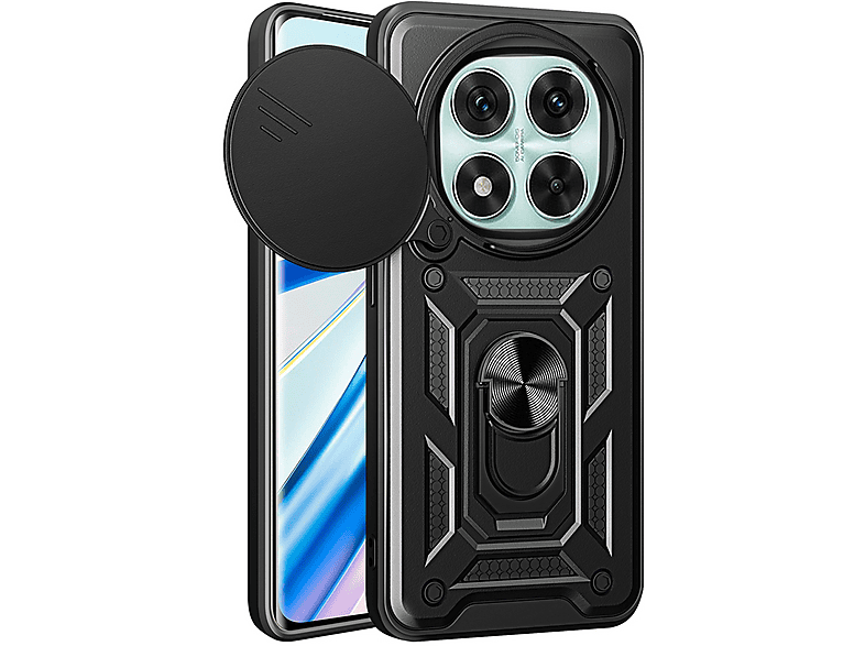 MOBYDEFEND Panzerhülle mit drehbarem Ring, Backcover, Xiaomi, Redmi ...