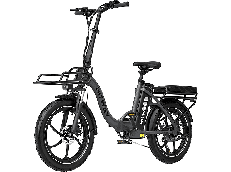 HITWAY BK6SL1 Kompakt-/Faltrad (Laufradgröße: 20 Zoll, Unisex-Rad, 561,6Wh, Silber)