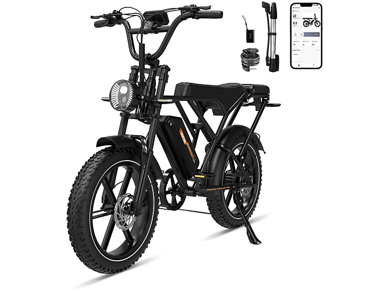 RCB G19 All Terrain Bike (ATB) (Laufradgröße: 20 Zoll, Unisex-Rad, 998.4Wh, Schwarz)