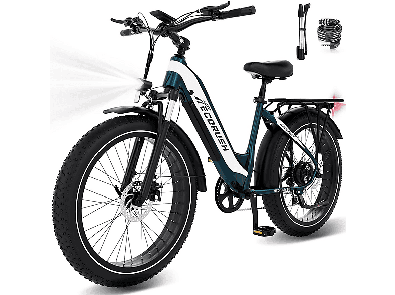  ECORUSH R3 All Terrain Bike (ATB) (Laufradgröße: 26 Zoll, Unisex-Rad, 624Wh, Blau)