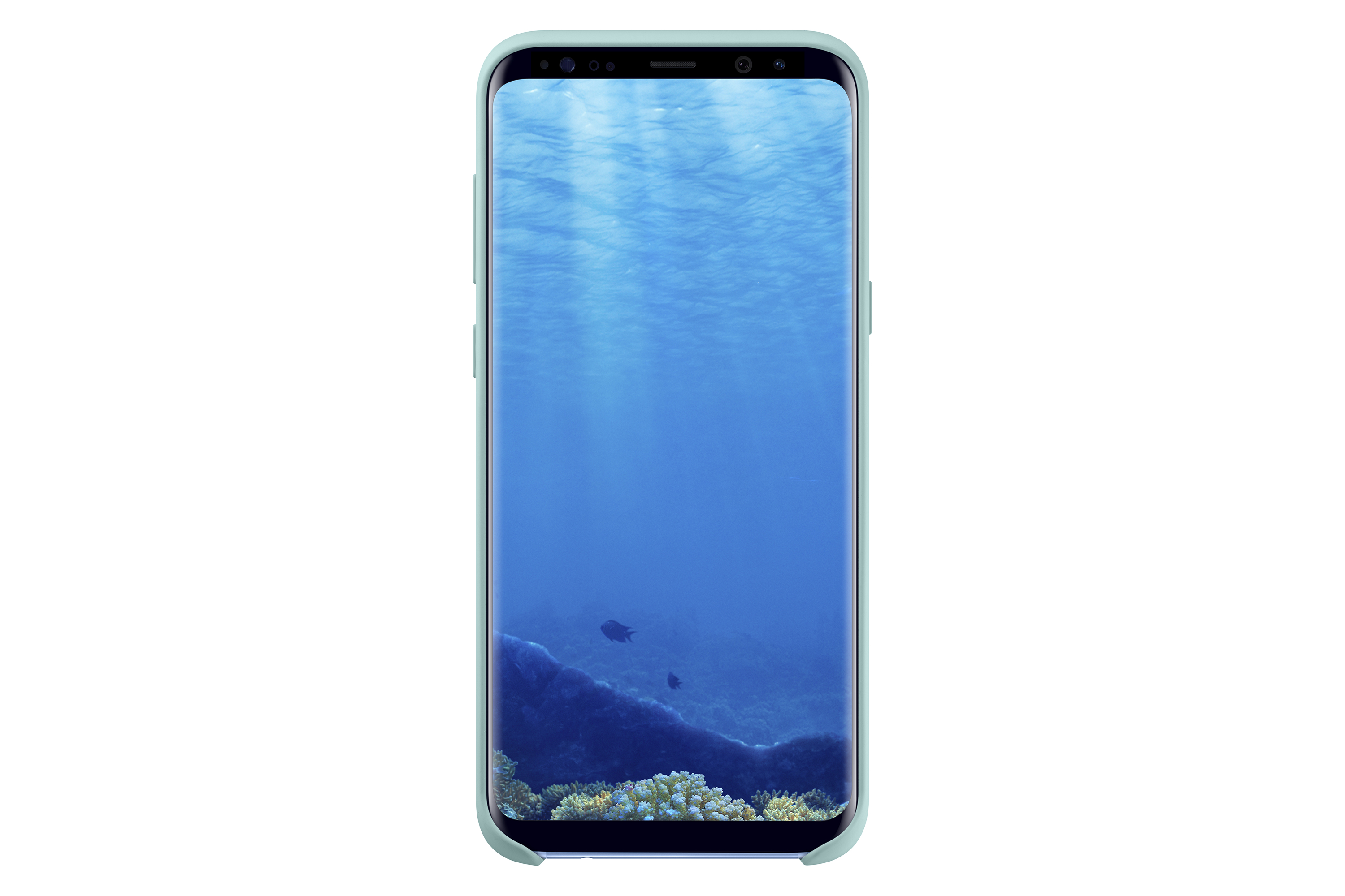 Blaues Telefon mit einer Unterwasserszene.