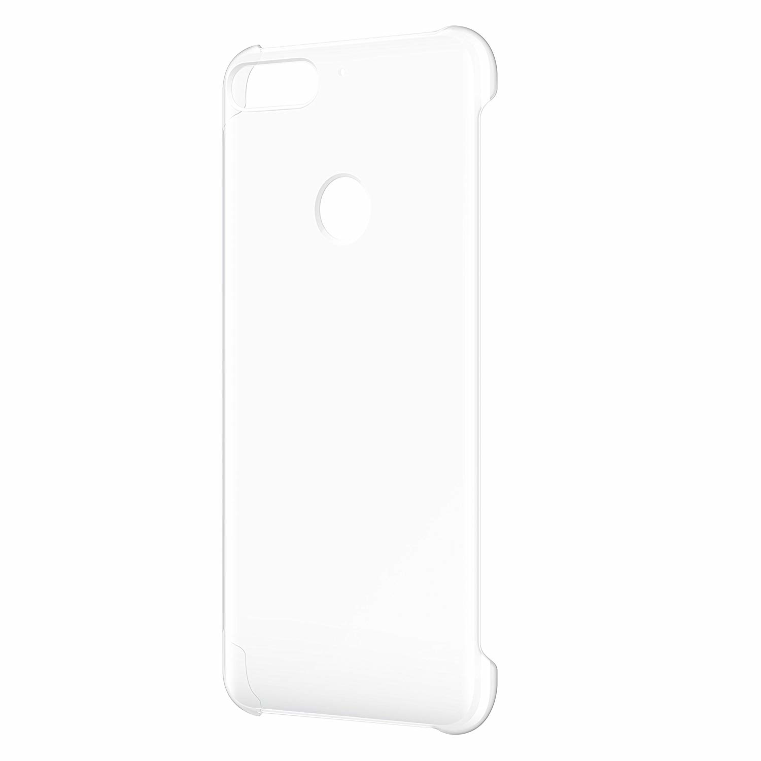 Custodia trasparente per telefono con un telefono all'interno. Design semplice, trasparente.