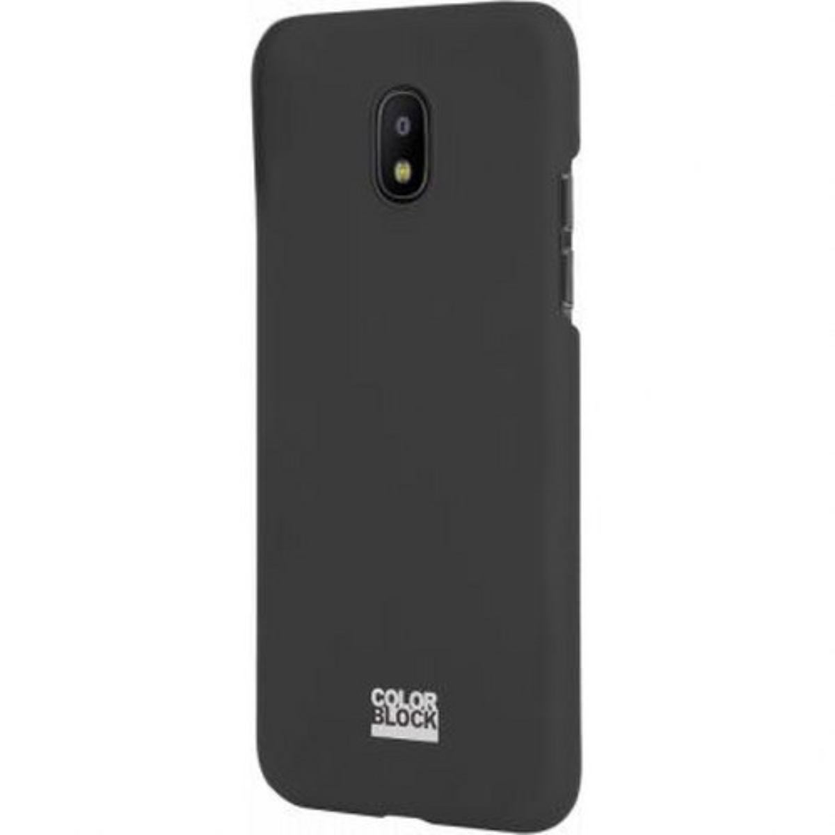 Schwarze Handyhülle mit Kameraausschnitt. Text 'COLOR BLOCK' unten.