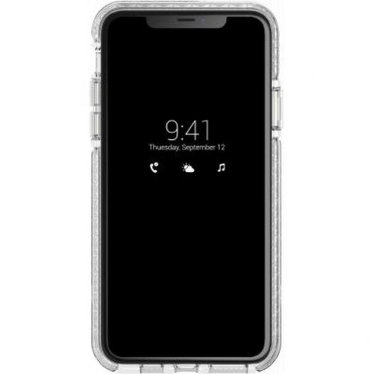 Smartphone in custodia trasparente. Lo schermo mostra l'ora: 9:41, giovedì 12 settembre.