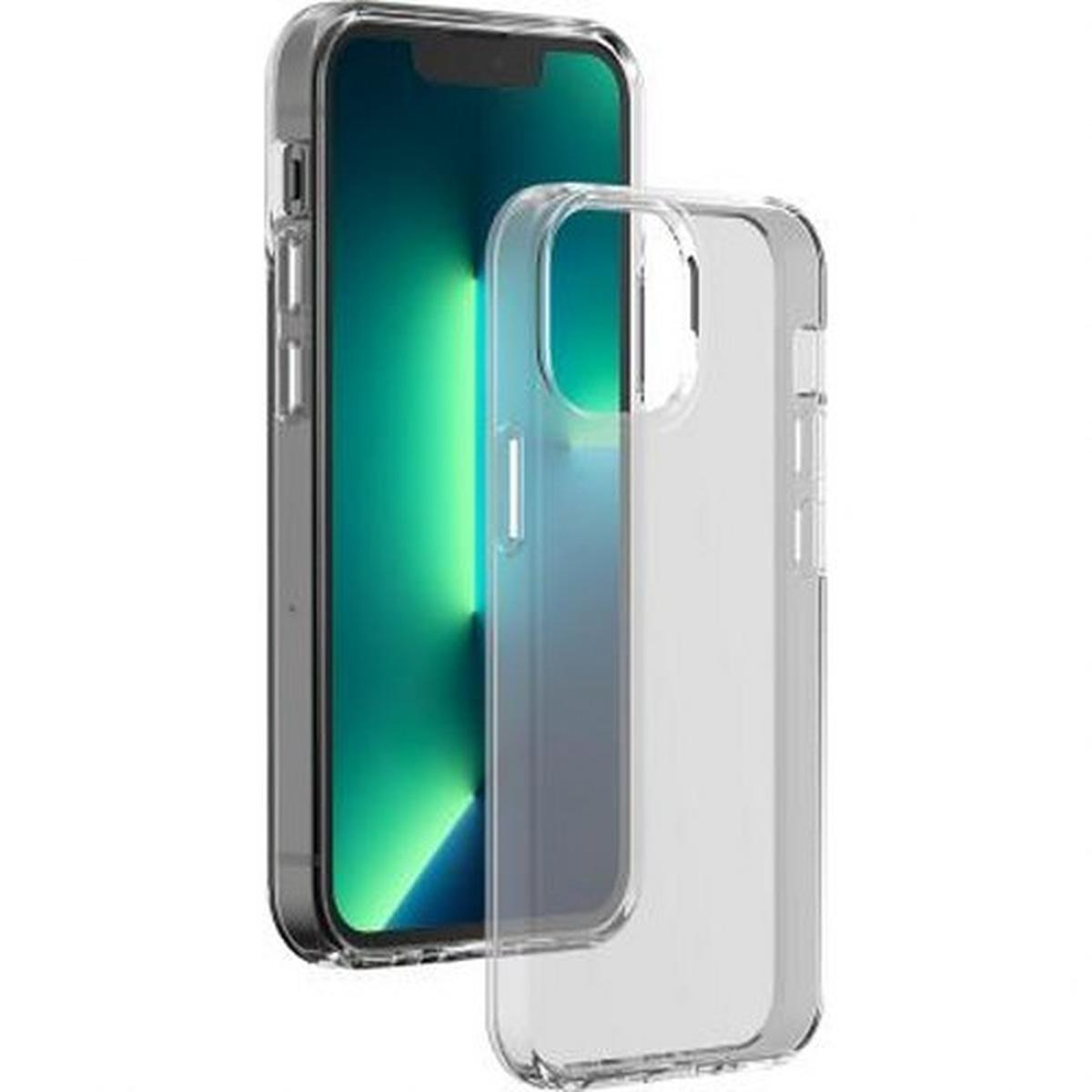 Uno smartphone con una custodia protettiva per lo schermo accanto a una custodia vuota.