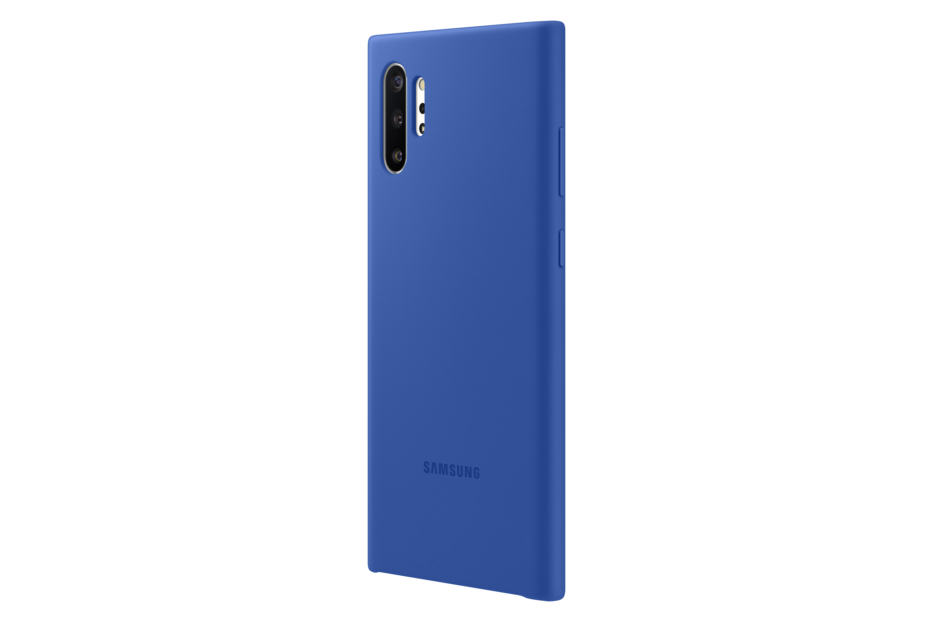 Blaue Handyhülle, eine Samsung Handyhülle. Die Hülle ist einfarbig blau.