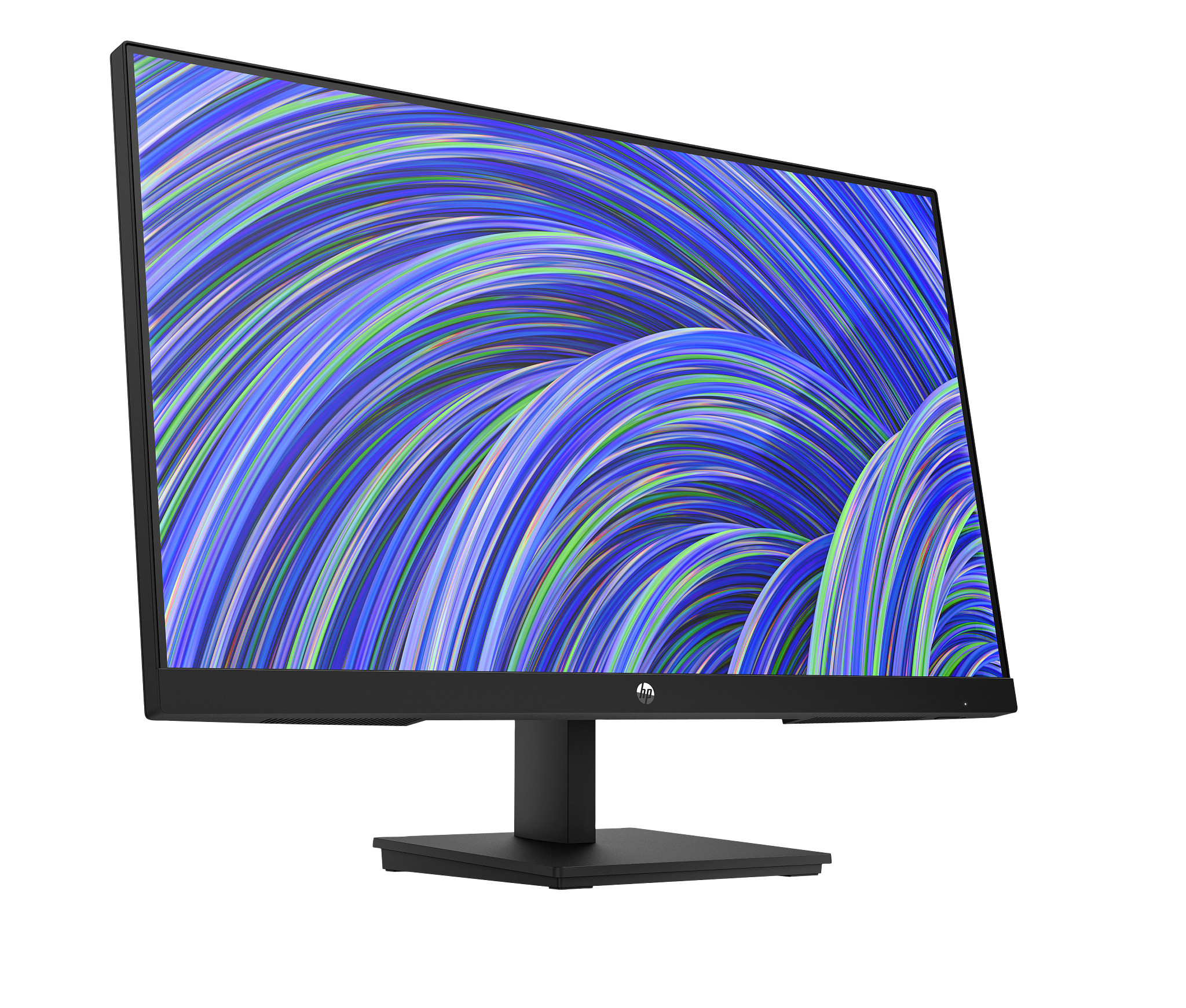 Monitor wyświetlający model 3D i kod, ze srebrną podstawą.