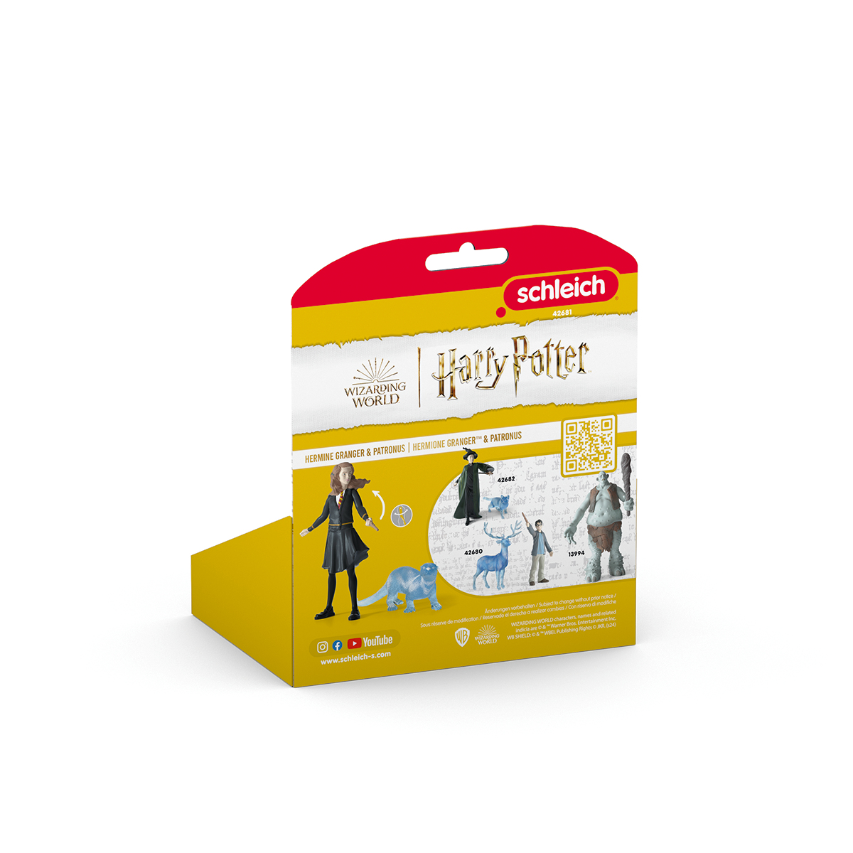 Opakowanie zestawu zabawek Harry'ego Pottera. Wyświetla postać i stworzenia.