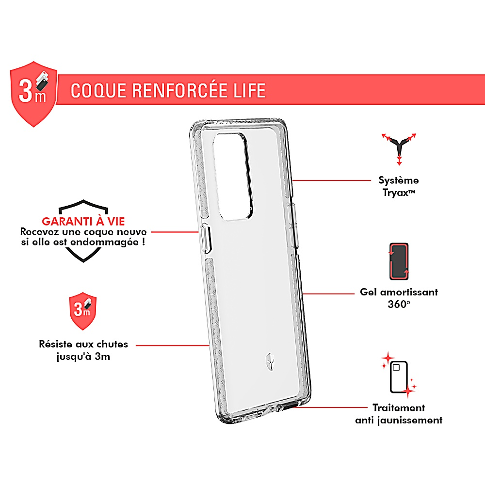 Carcasa para móvil | FORCE CASE FCLIFENRENO6PT, Compatible con Oppo