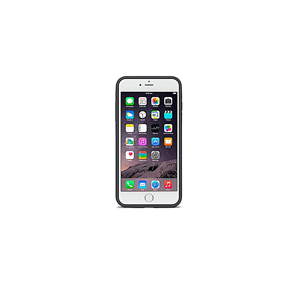 Un iPhone bianco. Il telefono mostra la schermata iniziale con le icone delle app.