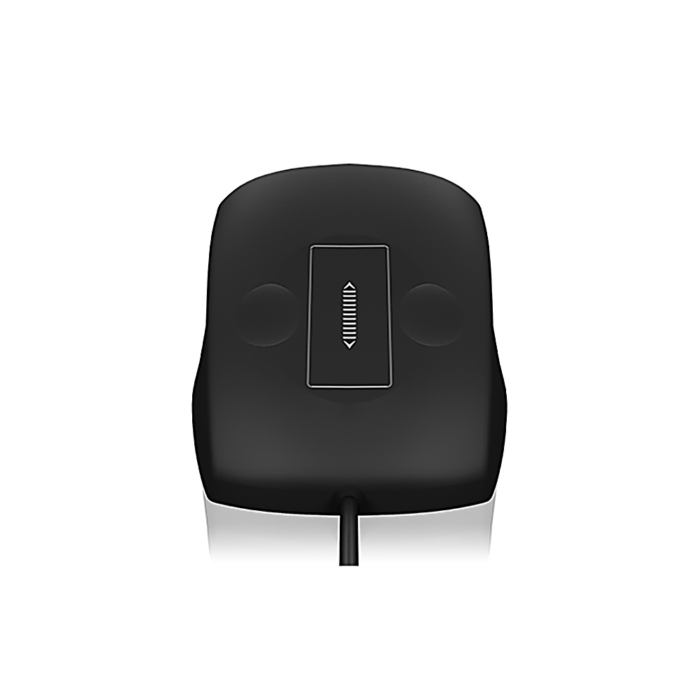 Un dispositivo negro con una pantalla pequeña y un cable conectado.