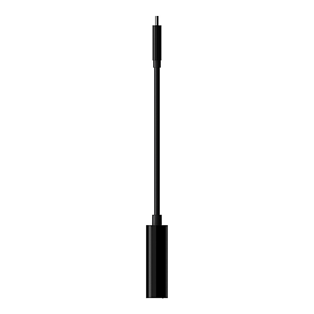 Cavo USB-C a USB-C nero. Il cavo è dritto e i connettori sono rettangolari.