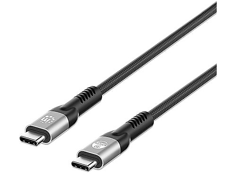 Audio Pirates Cavo USB-C 4.0 240W 40Gbps – Ricarica Veloce E Dati A 2500 MB/s – 2m Grigio