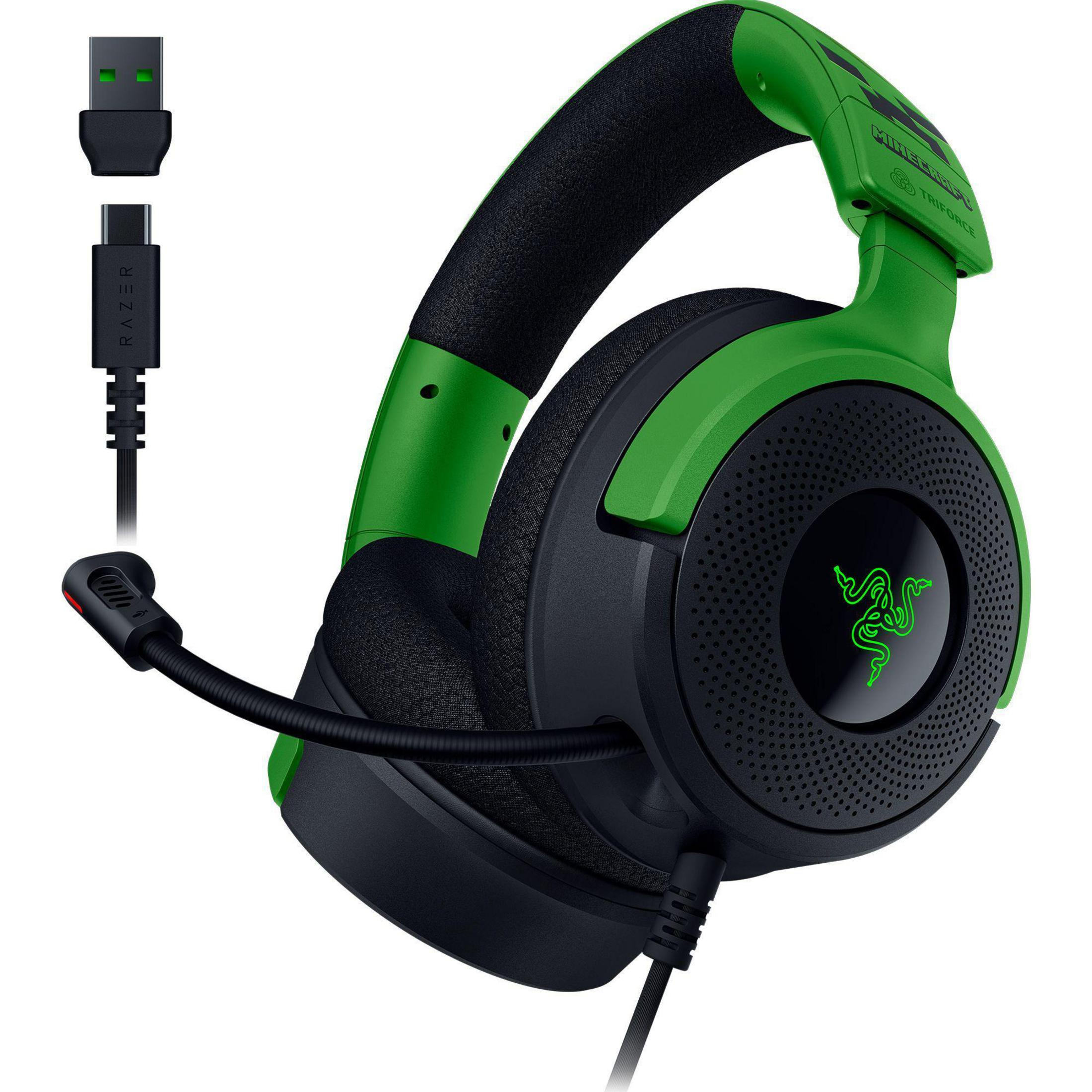 RAZER Kraken X Lite  Minecraft Edition Kablolu Kulak Üstü Kulaklık Siyah